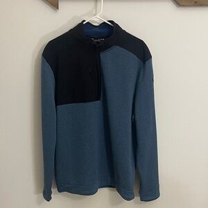 Under Armour Blue and Black Golf Pullover
